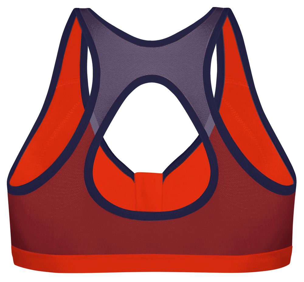 Shock Absorber Modell: 336002- Sport-BH Front Zip Hellgrün-Blau