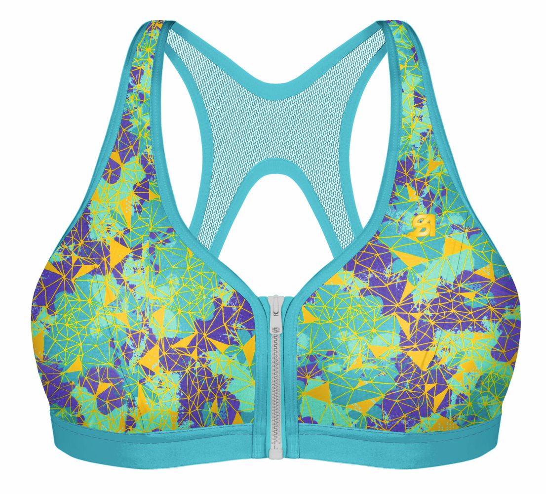 Shock Absorber Modell: 336002- Sport-BH Front Zip Retro-Print