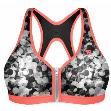 Shock Absorber Modell: 336002- Sport-BH Front Zip Konfetti-Druck
